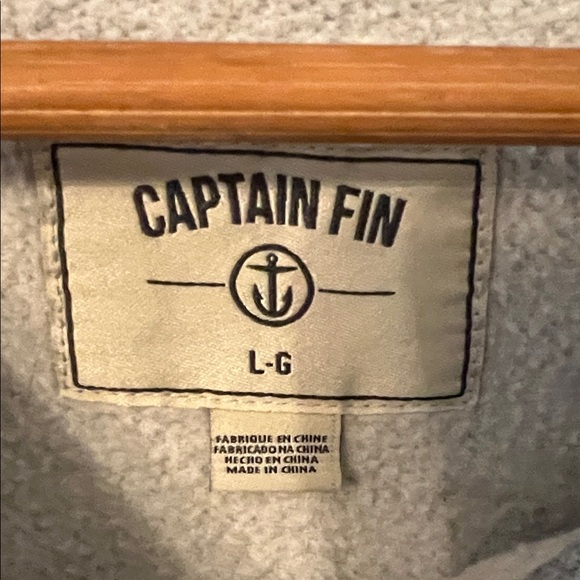 Captain Fin Gray Sweatshirt with Anchor Logo - Picture 2 of 5